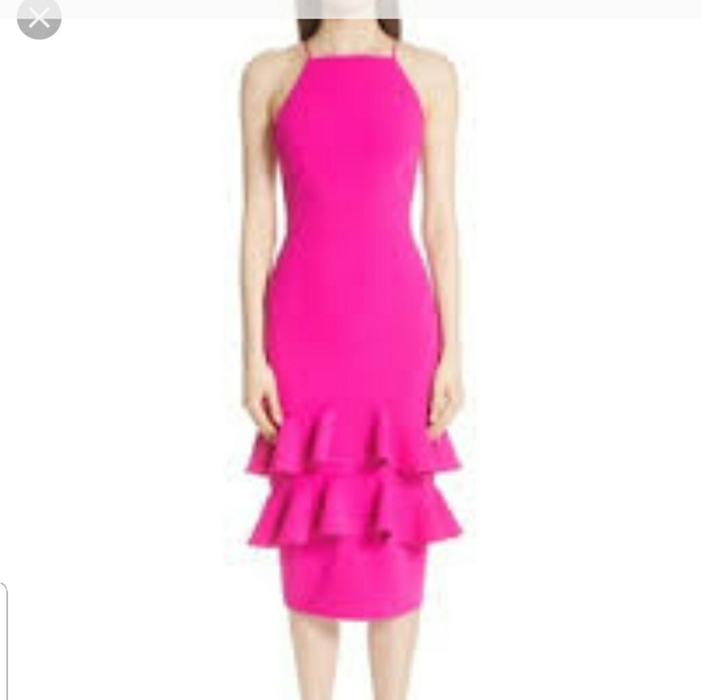 Christian Siriano Ruffle trim cocktail dress